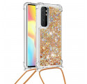 Coque Xiaomi Mi Note 10 Lite Paillettes et Cordon