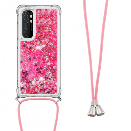 Coque Xiaomi Mi Note 10 Lite Paillettes et Cordon