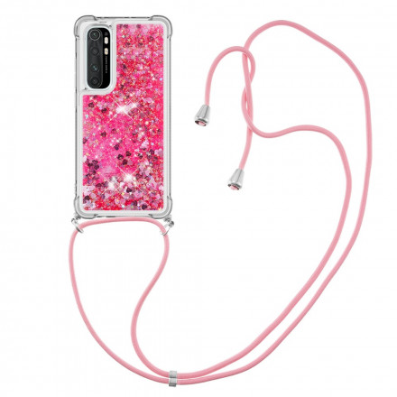 Coque Xiaomi Mi Note 10 Lite Paillettes et Cordon