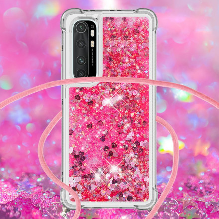 Coque Xiaomi Mi Note 10 Lite Paillettes et Cordon