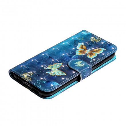 Housse iPhone XR Light Spot Papillons avec Lanière Housse iPhone XR Light Spot Papillons avec Lanière