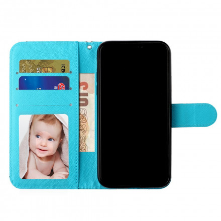 Housse iPhone XR Light Spot Papillons avec Lanière Housse iPhone XR Light Spot Papillons avec Lanière