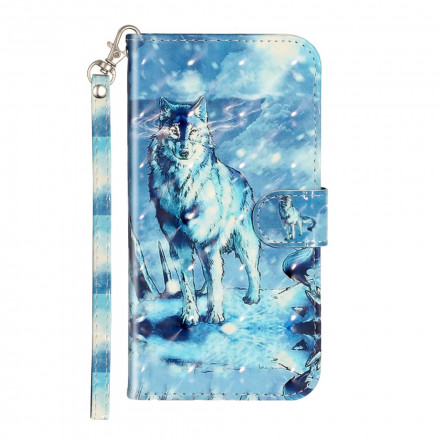 Housse iPhone XR Loup Light Spots à Lanière Housse iPhone XR Loup Light Spots à Lanière