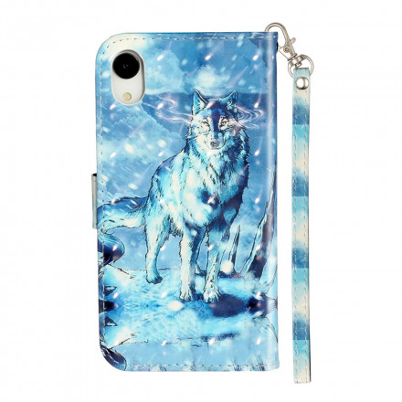 Housse iPhone XR Loup Light Spots à Lanière Housse iPhone XR Loup Light Spots à Lanière