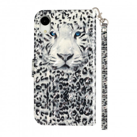 Housse iPhone XR Tigre Light Spots à Lanière Housse iPhone XR Tigre Light Spots à Lanière