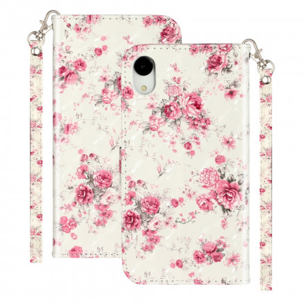 Housse iPhone XR Fleurs Light Spots à Lanière