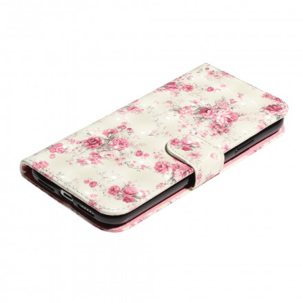 Housse iPhone XR Fleurs Light Spots à Lanière