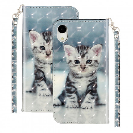 Housse iPhone XR Chaton Light Spots à Lanière Housse iPhone XR Chaton Light Spots à Lanière