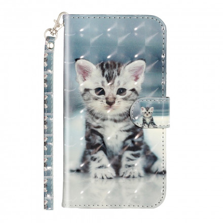 Housse iPhone XR Chaton Light Spots à Lanière Housse iPhone XR Chaton Light Spots à Lanière
