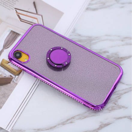 Coque iPhone XR Paillettes et Diamants Anneau Coque iPhone XR Paillettes et Diamants Anneau