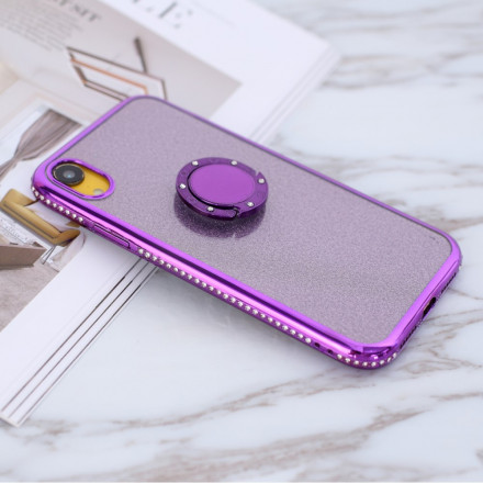 Coque iPhone XR Paillettes et Diamants Anneau Coque iPhone XR Paillettes et Diamants Anneau