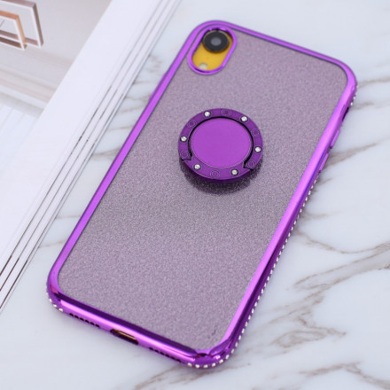 Coque iPhone XR Paillettes et Diamants Anneau Coque iPhone XR Paillettes et Diamants Anneau