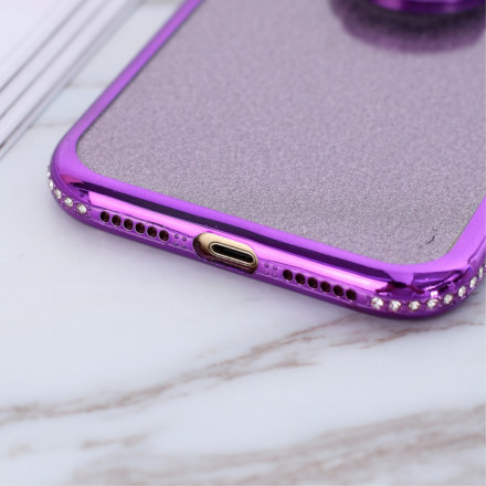Coque iPhone XR Paillettes et Diamants Anneau Coque iPhone XR Paillettes et Diamants Anneau