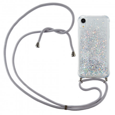 Coque iPhone XR Paillettes et Cordon Coque iPhone XR Paillettes et Cordon