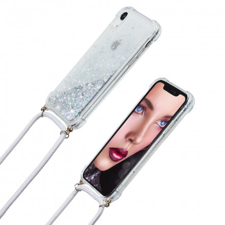 Coque iPhone XR Paillettes et Cordon Coque iPhone XR Paillettes et Cordon