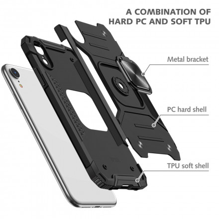 Coque iPhone XR Style Armure Anneau-Support Coque iPhone XR Style Armure Anneau-Support