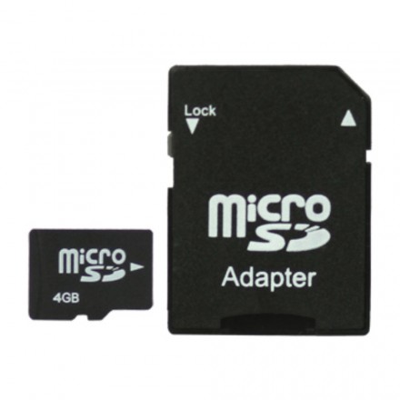 Carte Micro SD 4GO avec Adaptateur SD