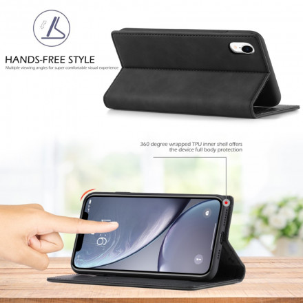 Flip Cover iPhone XR LC.IMEEKE Effet Cuir Flip Cover iPhone XR LC.IMEEKE Effet Cuir
