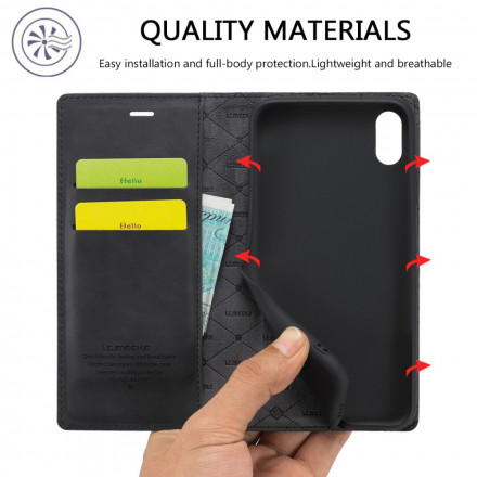 Flip Cover iPhone XR LC.IMEEKE Effet Cuir Flip Cover iPhone XR LC.IMEEKE Effet Cuir