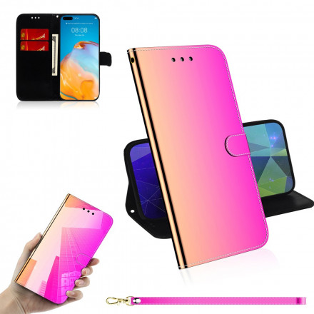 Housse Huawei P40 Pro Simili Cuir Couverture MIroir Housse Huawei P40 Pro Simili Cuir Couverture MIroir