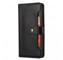 Housse iPhone XR Effet Cuir Porte-Carte Frontal et Sangle