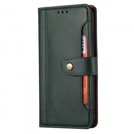 Housse iPhone XR Effet Cuir Porte-Carte Frontal et Sangle