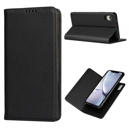 Flip Cover iPhone XR Cuir Litchi Véritable Coque Détachable Flip Cover iPhone XR Cuir Litchi Véritable Coque Détachable