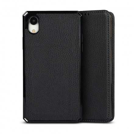 Flip Cover iPhone XR Cuir Litchi Véritable Coque Détachable Flip Cover iPhone XR Cuir Litchi Véritable Coque Détachable