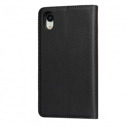 Flip Cover iPhone XR Cuir Litchi Véritable Coque Détachable Flip Cover iPhone XR Cuir Litchi Véritable Coque Détachable