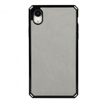 Flip Cover iPhone XR Cuir Litchi Véritable Coque Détachable