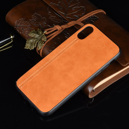 Coque iPhone X / XS Effet Cuir Couture Coque iPhone X / XS Effet Cuir Couture