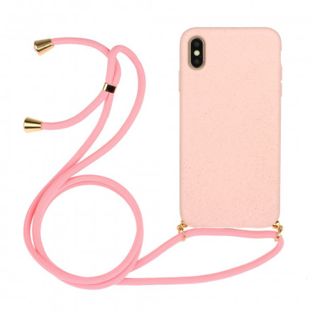 Coque iPhone X / XS Silicone avec Cordon Coloré