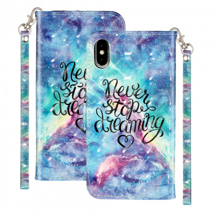 Housse iPhone X / XS Never Stop avec Lanière Housse iPhone X / XS Never Stop avec Lanière