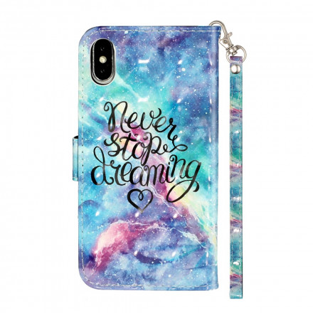 Housse iPhone X / XS Never Stop avec Lanière Housse iPhone X / XS Never Stop avec Lanière