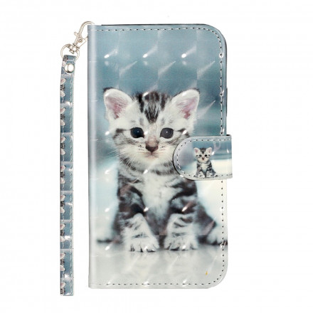 Housse iPhone X / XS Chaton Light Spots à Lanière Housse iPhone X / XS Chaton Light Spots à Lanière