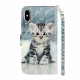 Housse iPhone X / XS Chaton Light Spots à Lanière Housse iPhone X / XS Chaton Light Spots à Lanière