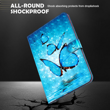 Housse Simili Cuir Samsung Galaxy Tab S7 Papillons Housse Simili Cuir Samsung Galaxy Tab S7 Papillons