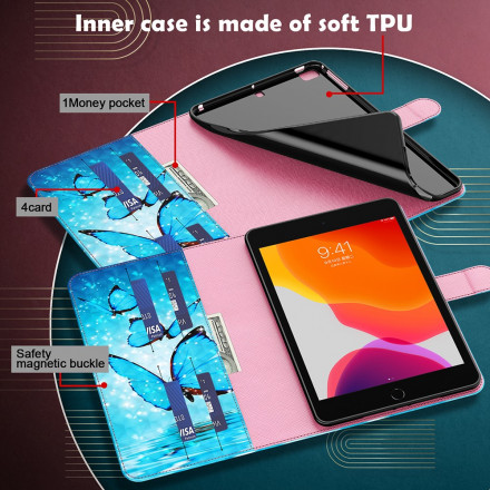 Housse Simili Cuir Samsung Galaxy Tab S7 Papillons Housse Simili Cuir Samsung Galaxy Tab S7 Papillons