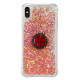 Coque iPhone X / XS Paillettes avec Anneau-Support