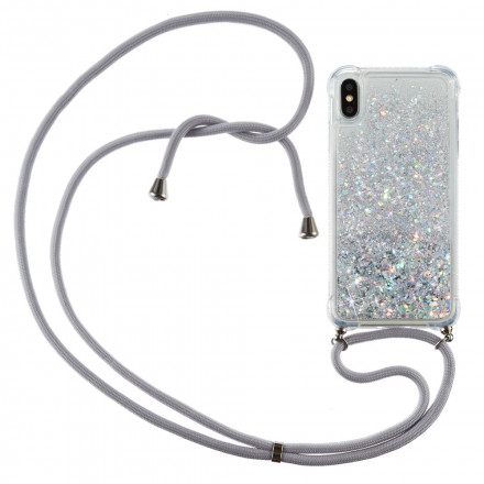 Coque iPhone X / XS Paillettes et Cordon Coque iPhone X / XS Paillettes et Cordon