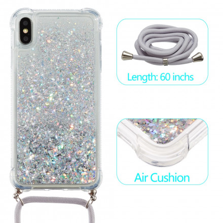 Coque iPhone X / XS Paillettes et Cordon Coque iPhone X / XS Paillettes et Cordon