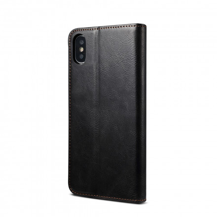 Flip iPhone X / XS Simili Cuir Ciré Flip iPhone X / XS Simili Cuir Ciré