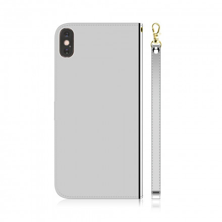 Housse iPhone XS Max Simili Cuir Couverture Miroir Housse iPhone XS Max Simili Cuir Couverture Miroir
