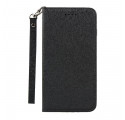 Flip Cover iPhone XS Max Style Cuir Douceur avec Lanière