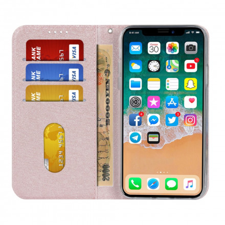 Flip Cover iPhone XS Max Style Cuir Douceur avec Lanière