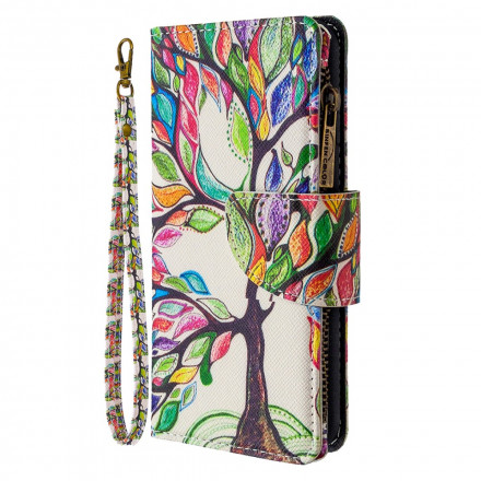 Housse iPhone XS Max Poche Zippée Arbre