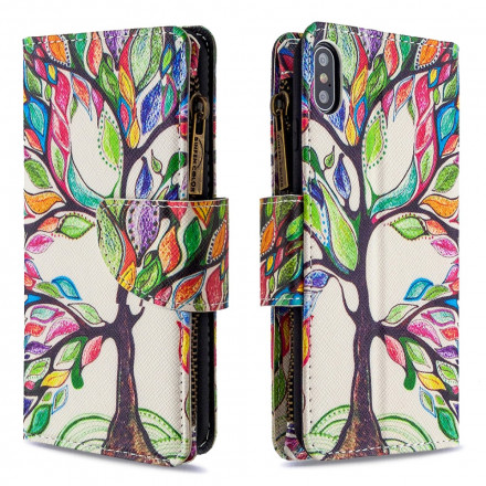 Housse iPhone XS Max Poche Zippée Arbre Housse iPhone XS Max Poche Zippée Arbre