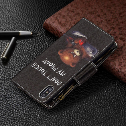 Housse iPhone XS Max Poche Zippée Ours Housse iPhone XS Max Poche Zippée Ours