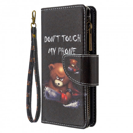 Housse iPhone XS Max Poche Zippée Ours