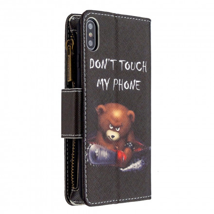 Housse iPhone XS Max Poche Zippée Ours Housse iPhone XS Max Poche Zippée Ours